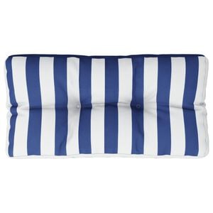 vidaXL Podu&scaron;ka na palety modr&eacute; a b&iacute;l&eacute; pruhy 70 x 40 x 12 cm textil