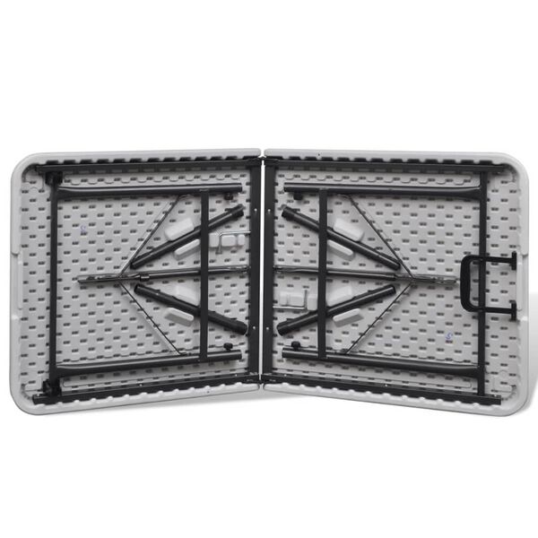 vidaXL Skládací zahradní stůl 122 cm HDPE bílý