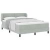 vidaXL Postel s boxspringem s čelo Světle &scaron;ed&aacute; 140 x 190 cm samet