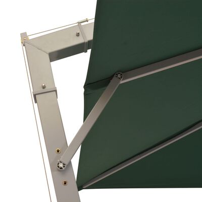 vidaXL Závěsný slunečník 300 x 300 cm zelený hliníková tyč