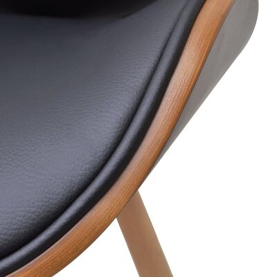 vidaXL Jídelní židle 4 ks ohýbané dřevo a umělá kůže