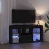 vidaXL Rohov&yacute; LED TV stojan Čern&aacute; 100 x 40 x 50 cm kompozitn&iacute; dřevo