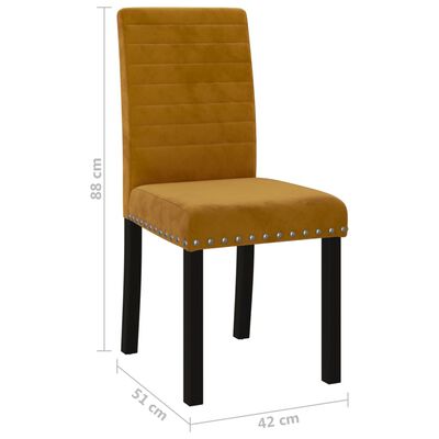 vidaXL Jídelní židle 2 ks hnědé samet