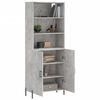 vidaXL Skř&iacute;ň highboard betonově &scaron;ed&aacute; 69,5x34x180 cm kompozitn&iacute; dřevo
