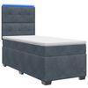 vidaXL Postel boxspring s matrac&iacute; s čelo Tmavě &scaron;ed&aacute; 80 x 200 cm Samet