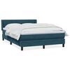 vidaXL Box spring postel s matrac&iacute; tmavě modr&aacute; 160x210 cm samet