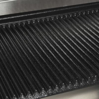 vidaXL Rýhovaný gril na panini nerezová ocel 1800 W 31 x 30,5 x 20 cm