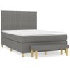 vidaXL Box spring postel s matrac&iacute; tmavě &scaron;ed&yacute; 140 x 190 cm textil