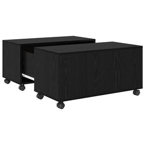 vidaXL Konferenčn&iacute; stolek Čern&yacute; dub 75 x 75 x 38 cm Kompozitn&iacute; dřevo