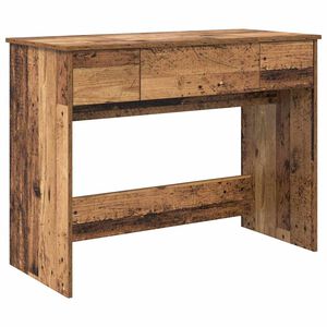 vidaXL Kosmetick&yacute; stolek se z&aacute;suvkou Star&eacute; dřevo 100 x 45 x 76 cm