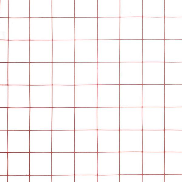 vidaXL Pletivo ke kurn&iacute;ku ocel PVC vrstva 10 x 1 m červen&eacute;