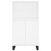 vidaXL Skř&iacute;ň highboard b&iacute;l&aacute; 60 x 36 x 110 cm kompozitn&iacute; dřevo