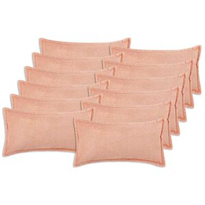 vidaXL Povlak na pol&scaron;t&aacute;ř 12 ks HOUTEN Růžov&aacute; 40 x 80 cm Boucl&eacute;