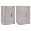 vidaXL N&aacute;stěnn&eacute; TV skř&iacute;ňky 2 ks betonově &scaron;ed&eacute; 40 x 34,5 x 60 cm