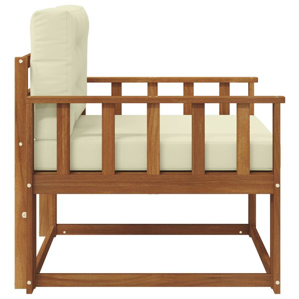 vidaXL Venkovn&iacute; středn&iacute; pohovka Masivn&iacute; ak&aacute;tov&eacute; dřevo Př&iacute;rodn&iacute;