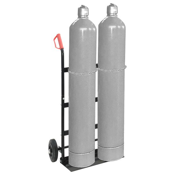 vidaXL Ruční vozík Černá a červená 63 x 43,5 x 110 cm Ocel