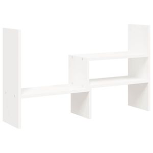 vidaXL Stojan na monitor b&iacute;l&yacute; (39&ndash;72) x 17 x 43 cm masivn&iacute; borovice