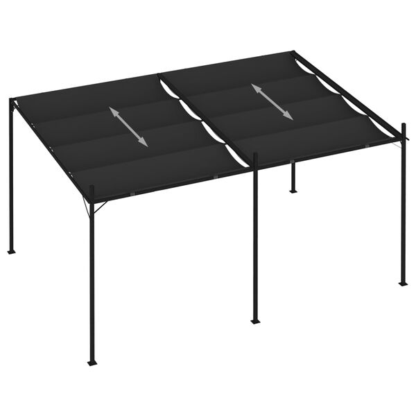 vidaXL Altán se zatahovací střechou 400 x 300 x 233 m antracitový