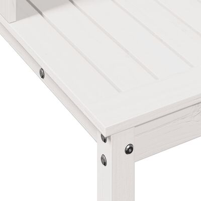 vidaXL Přesazovací stůl s policemi bílý 108x50x109,5 cm masiv borovice