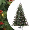 vidaXL Uměl&yacute; v&aacute;nočn&iacute; stromeček Zelen&aacute; 210 cm PVC, kov a plast