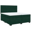 vidaXL Box spring postel s matrac&iacute; tmavě zelen&aacute; 200x200 cm samet