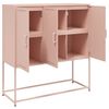 vidaXL Skříň highboard růžová 100,5 x 39 x 107 cm ocel