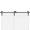 vidaXL Sada př&iacute;slu&scaron;enstv&iacute; pro posuvn&eacute; dveře 400 cm ocelov&aacute; čern&aacute;