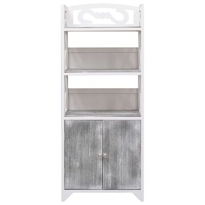 vidaXL Koupelnová skříňka bílo-šedá 46 x 24 x 116 cm dřevo pavlovnie