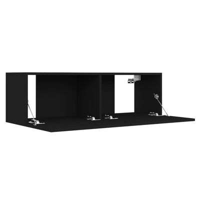 vidaXL TV stolek černý 100 x 30 x 30 cm dřevotříska