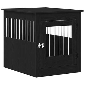 vidaXL N&aacute;bytek do ps&iacute; klece čern&yacute; dub 64,5 x 80 x 71 cm, konstrukčn&iacute; dřevo