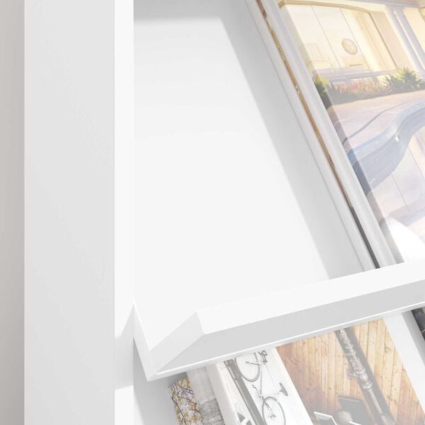 vidaXL Reg&aacute;l na časopisy B&iacute;l&aacute; 70 x 41 x 156 cm kompozitn&iacute; dřevo