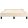 vidaXL R&aacute;m postele bez matrace kr&eacute;mov&yacute; 120x190 cm uměl&aacute; kůže