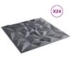 vidaXL N&aacute;stěnn&eacute; panely 24 pcs Ametystov&aacute; &scaron;ed&aacute; 50 x 50 cm XPS pěna