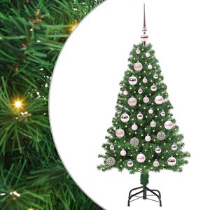vidaXL Uměl&yacute; v&aacute;nočn&iacute; stromeček Zelen&aacute; 120 cm PVC, ocel a plast