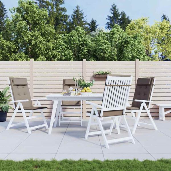 vidaXL Podu&scaron;ky na židli s vysok&yacute;m opěradlem 4 ks taupe l&aacute;tka oxford