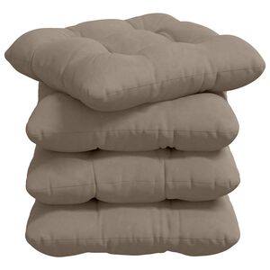 vidaXL Pol&scaron;t&aacute;ře na sedadla 4 pcs Taupe 40 x 40 cm Mikrovl&aacute;kno
