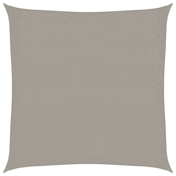 vidaXL Stínicí plachta 160 g/m² čtverec světle šedá 2,5 x 2,5 m HDPE