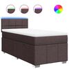 vidaXL Box spring postel s matrac&iacute; tmavě hněd&aacute; 90x200 cm textil
