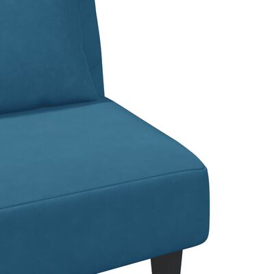 vidaXL 2dílná sedací souprava s polštáři modrá samet
