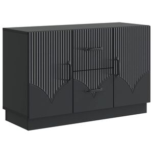 vidaXL Serv&iacute;rovac&iacute; skř&iacute;ň Čern&aacute; 89 x 34,5 x 57 cm Kompozitn&iacute; dřevo