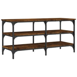 vidaXL Lavice s botn&iacute;kem kouřov&yacute; dub 100x38,5x49 cm kompozitn&iacute; dřevo