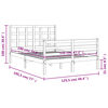 vidaXL R&aacute;m postele s čelem b&iacute;l&yacute; Small Double masivn&iacute; dřevo