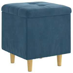 vidaXL Ottoman s &uacute;ložn&yacute;m prostorem Modr&aacute; 40 x 40 x 45 cm samet