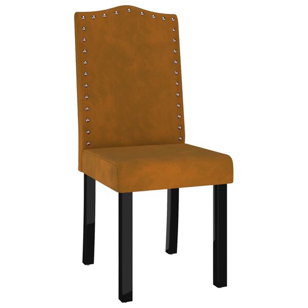 vidaXL J&iacute;deln&iacute; židle 2 ks hněd&eacute; samet