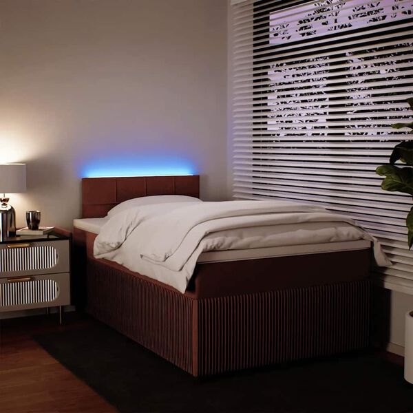 vidaXL Box spring postel s matrac&iacute; růžov&aacute; 120x190 cm samet