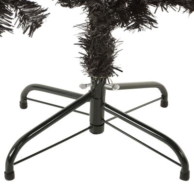 vidaXL Úzký vánoční stromek černý 150 cm