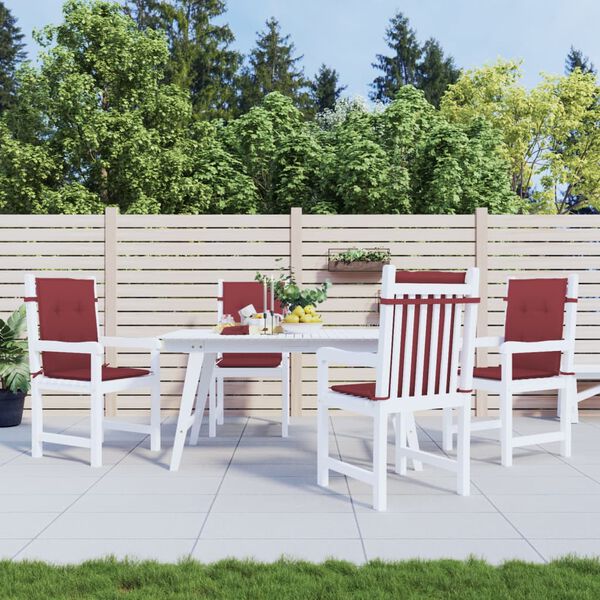 vidaXL Podu&scaron;ky na židli n&iacute;zk&eacute; opěradlo 4 ks v&iacute;nov&aacute; melanž 100x50x4 cm