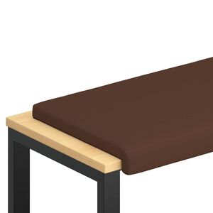 vidaXL Pol&scaron;t&aacute;ř na lavici Uměl&aacute; kůže Hněd&aacute; Hloubka 35 cm