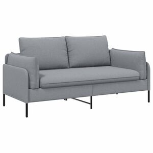 vidaXL Sofa pro dvě osoby Světle &scaron;ed&aacute; 188 x 81 x 89 cm Textil