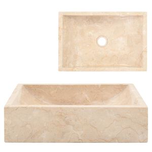 vidaXL Umyvadlo 45 x 30 x 12 cm mramor kr&eacute;mov&eacute; s vysok&yacute;m leskem